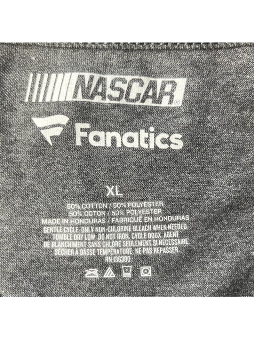 Fanatics Nascar Tshirt XL Gray Brad Kieselowski Car Racing - Picture 6 of 6